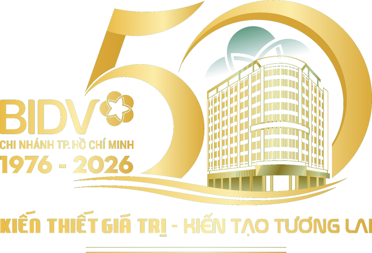 Biểu trưng 50 năm BIDV Chi nhánh TP. Hồ Chí Minh, 1976 - 2026